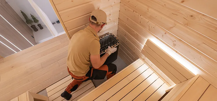 Finnish Sauna Ceiling Installation in Newmarket, Ontario